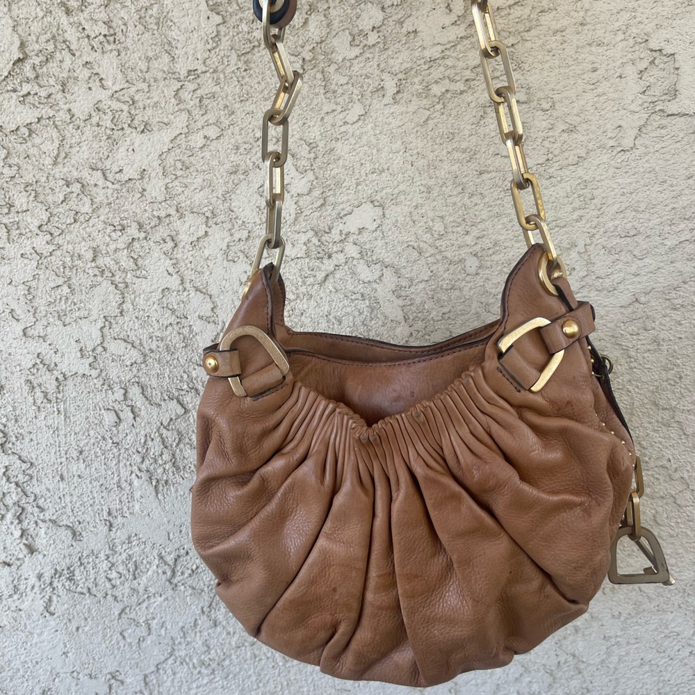 Juicy Leather vintage Shoulder Bag with Chain Strap